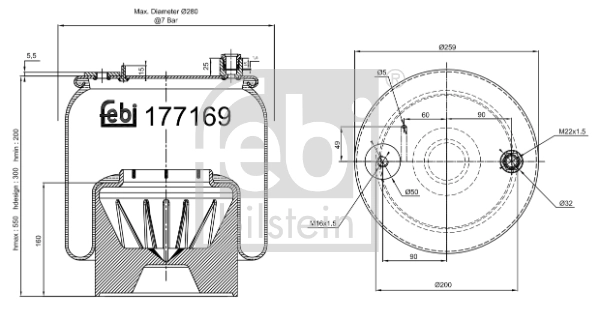 Bellow, air suspension